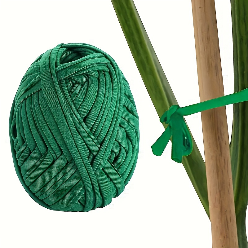 

Elastic Green Garden Rope - Durable Cloth Strip Wire For Plant Support, Climbing Ties & Home Cable Organization, Thread Standard, Gardening Tools & Lawn Care - 1 Roll