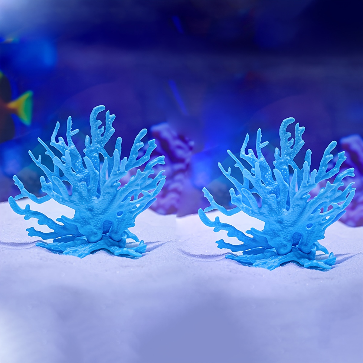 TEMU 2pcs Décorations de Sous-Marin Ornements Aquarium Poisson Terrarium Décor Statues