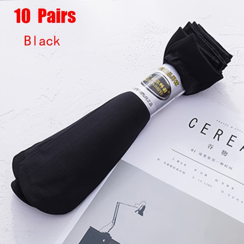 TEMU 10 Pairs Of Men' Color Deodorant Sweat-absorbing Thin Crew Socks, Comfortable And Breathable Socks, Suitable For Daily And Outdoor Wear, Spring