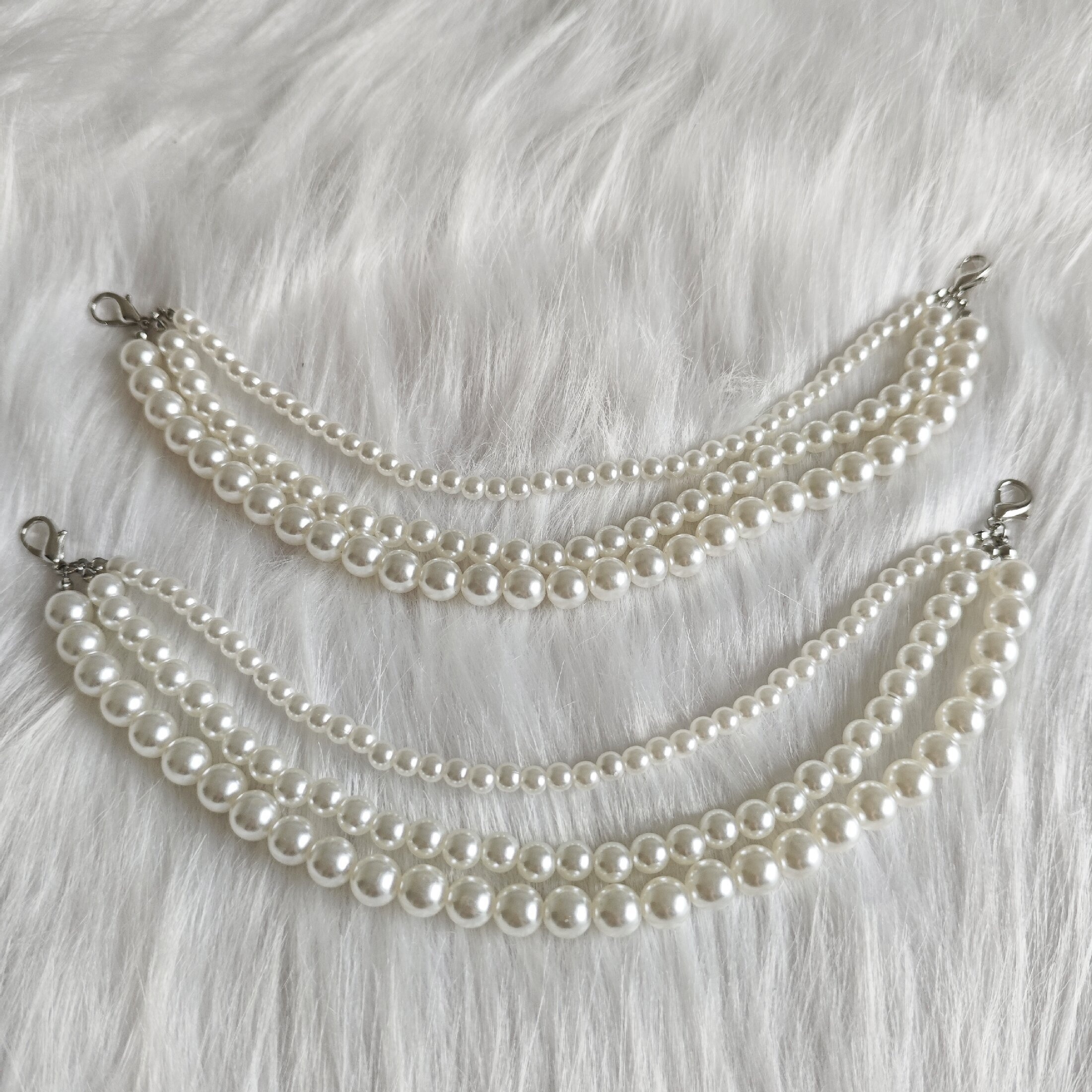 2pcs/set Detachable Artificial Pearl Chain Shoe Boot Ornaments Suitable For Casual Shoes Boots Decoration