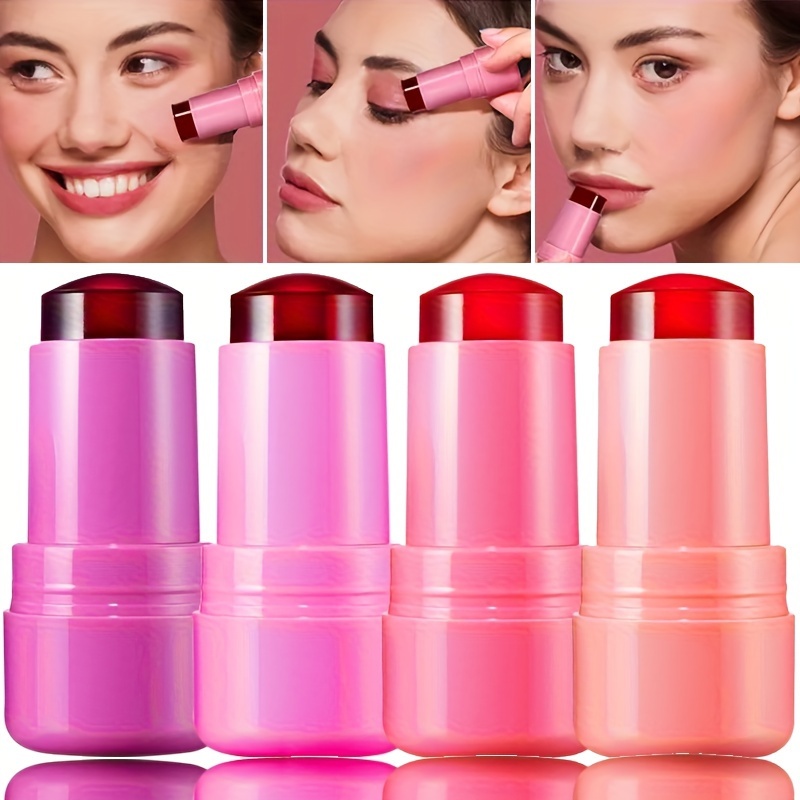 

Multi-color 2-in-1 Lipstick And Blush Stick, Waterproof Jelly Blush, Long-lasting Color Enhancing Dual-purpose Makeup Tool