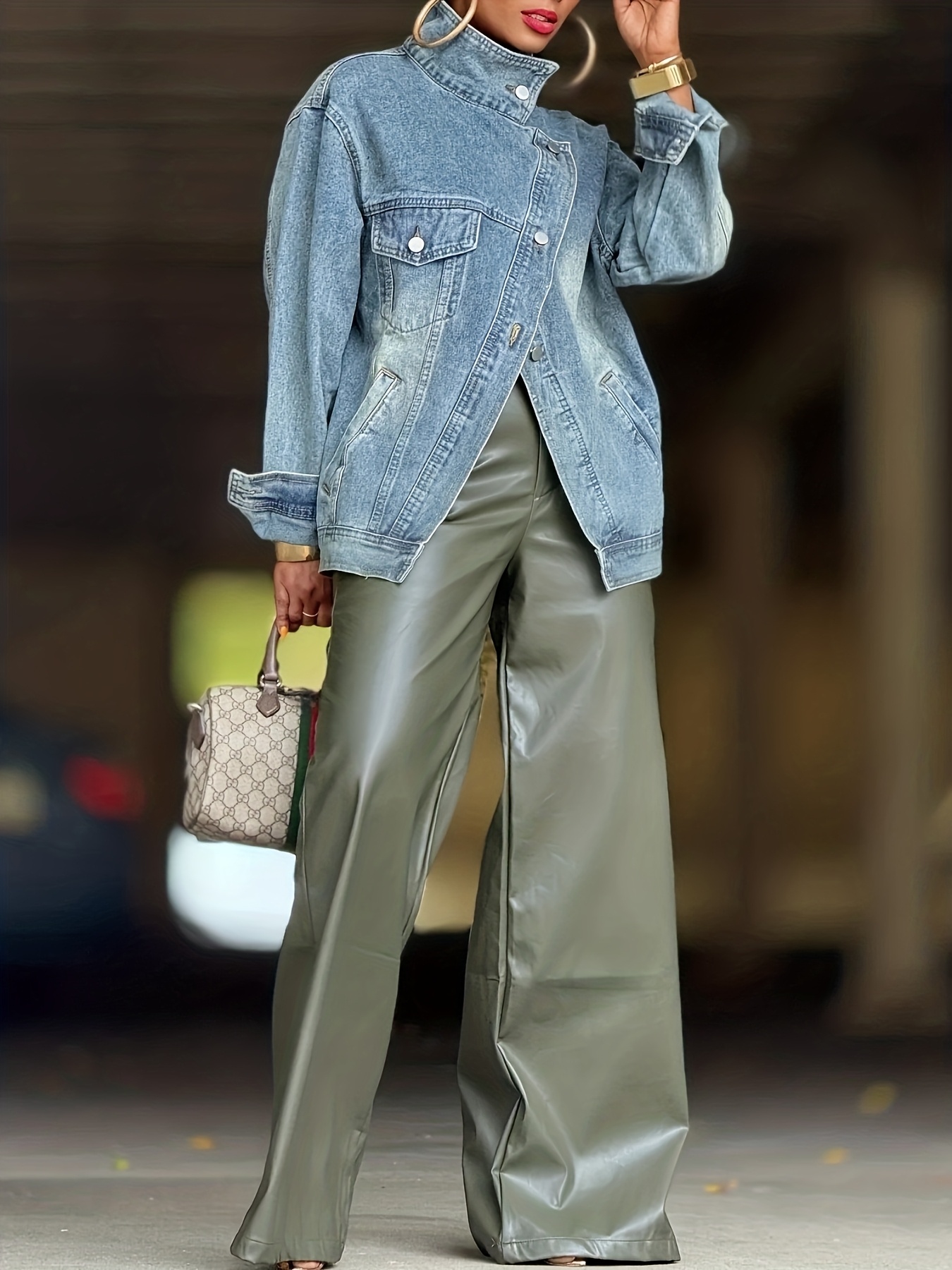 Longline Denim Jacket for Women