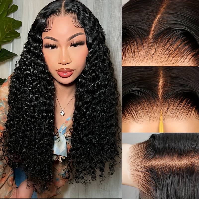 

200% Ready To Wear 13x6 Deep Wave Lace Front Wigs Human Hair 13x6 Hd Lace Deep Curly Glueless Frontal Wigs Human Hair Pre Plucked For Women Put On And Go Wig