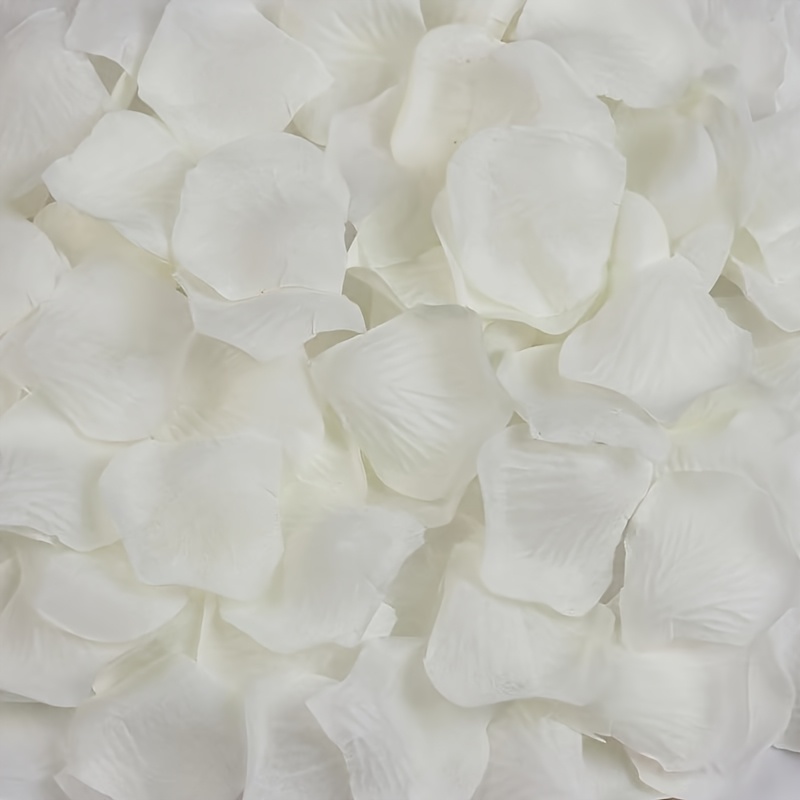 4000 White Artificial Rose Petals For Weddings, Romantic Decor, - Realistic Plastic Petals For Engagements, Parties, And Floral Arrangements, Wedding Accessories