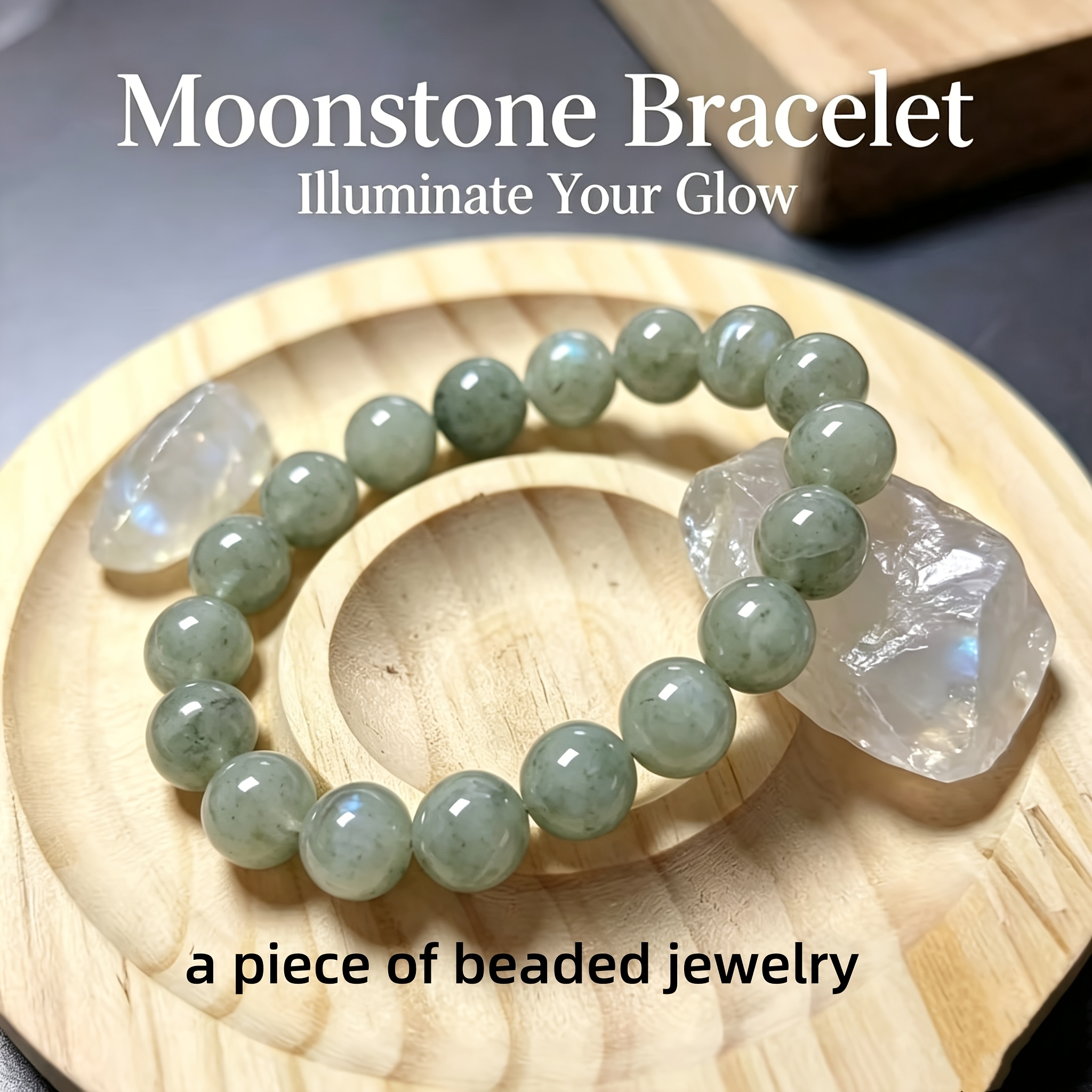 TEMU Pulsera de natural -verde – de joyería para hombre/mujer, regalo de Halloween
