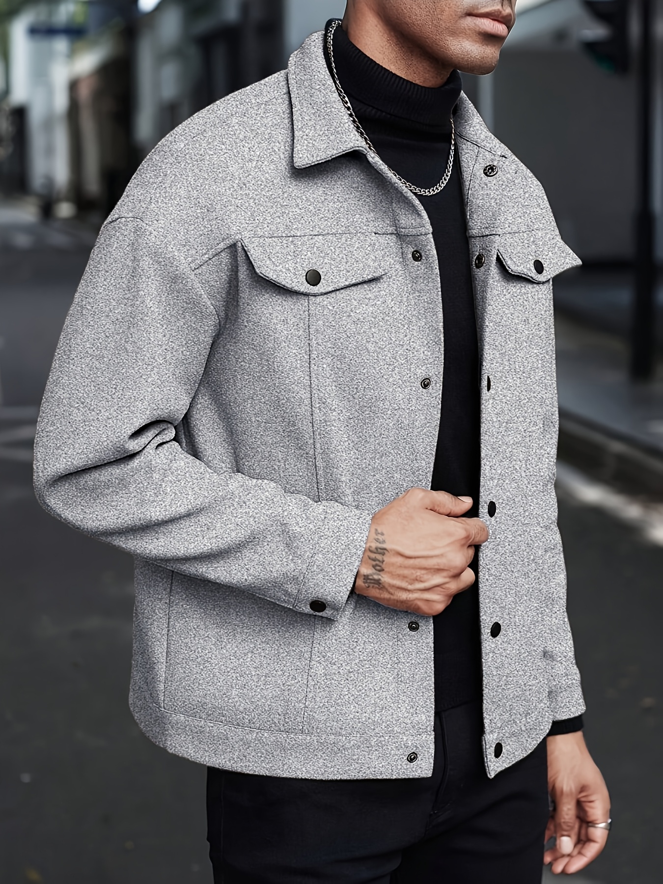 New Cross-Border Trendy Lapel Jacket, Men'S Loose And Versatile, Casual Short Coat, British Style Menswear