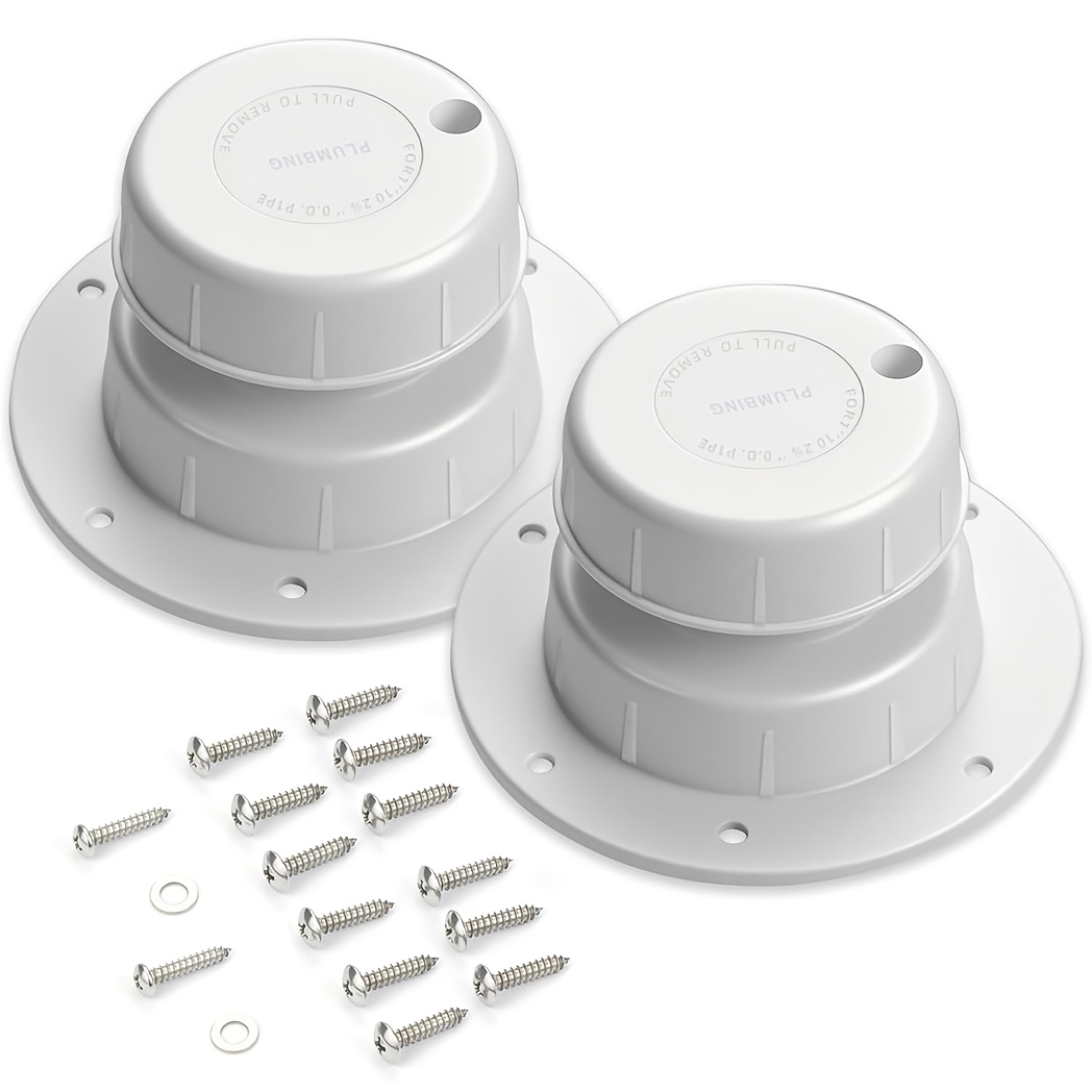 TEMU 1/2pcs Bouchon de Ventilation de Plomberie de Camping-Car, Bouchons de Ventilation d'Égout pour Toit, Compatible avec Tuyaux de 1 à 2 3/8 Pouce,