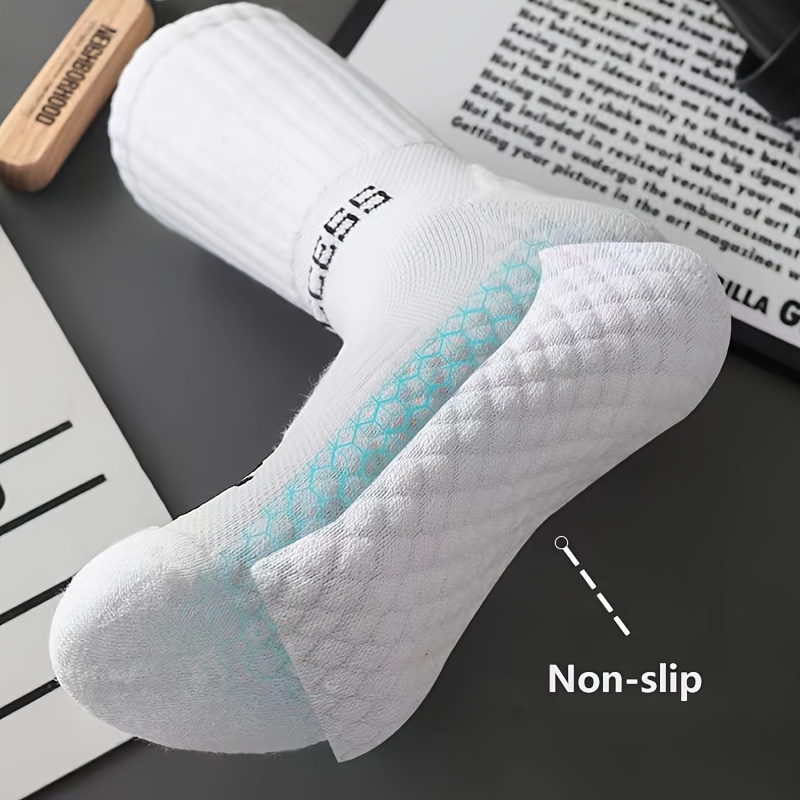 10 Paar Pure Zwarte Unisex Sportsokken, Zacht Comfortabel Ademend Zweetabsorberend Antislip Handdoekzool