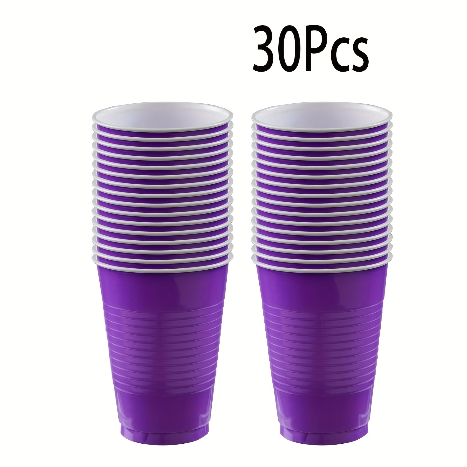 Image of 30/10pcs 16-ounce Party Cups, Outdoor Cups, Novelty Cups, Cups, Suitable For Weddings, Outdoor Camping, Vacations, Party Beer, 's Day, Mother's Day, Birthday Parties (purple) For Halloween、christmas