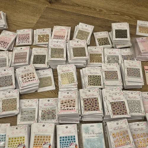 5pcs self 3d nail stickers floral watercolor and cartoon designs for nail art bright glossy end easy to apply on nail nail art stickers nail supplies vibrant nail decoration designs