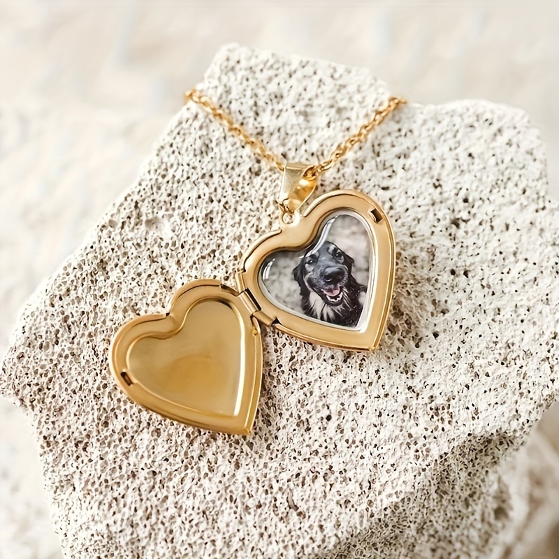 Customized Women's Box Necklace with Engraved Heart Pendant