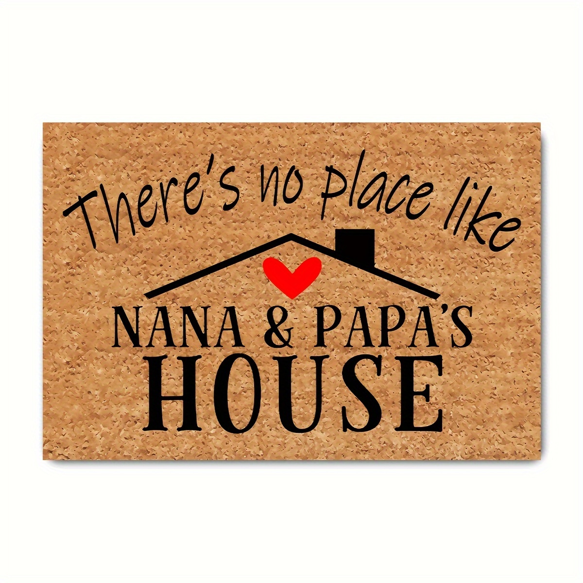 

Funny Monogram Doormat 's No Place Like Nana & Papa' (23.7 15.6 In) Anti-slip Rubber Mats For The Entrance Way Indoor House Warming Prank Gift Doormat