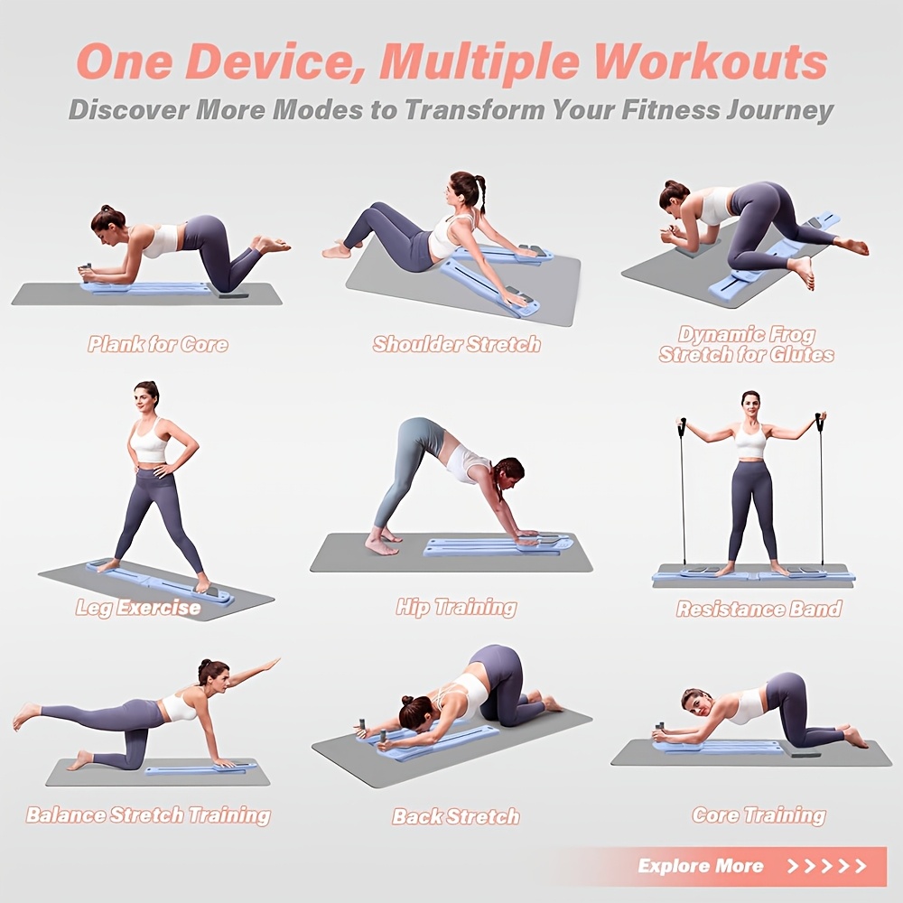 1 Multi-functional Left And Right Skis, Push And Pull To Move Abs, Legs And Arms Back And Forth. Home Fitness Equipment, Removable Combination_voghion.com