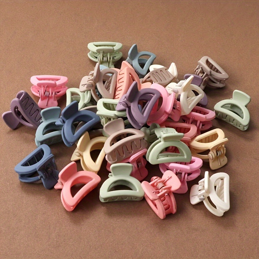 

20pcs Solid Color Small Hair Grab Clips Broken Hair Finishing Clips Trendy Hair Styling Accessories For Women And Daily Use