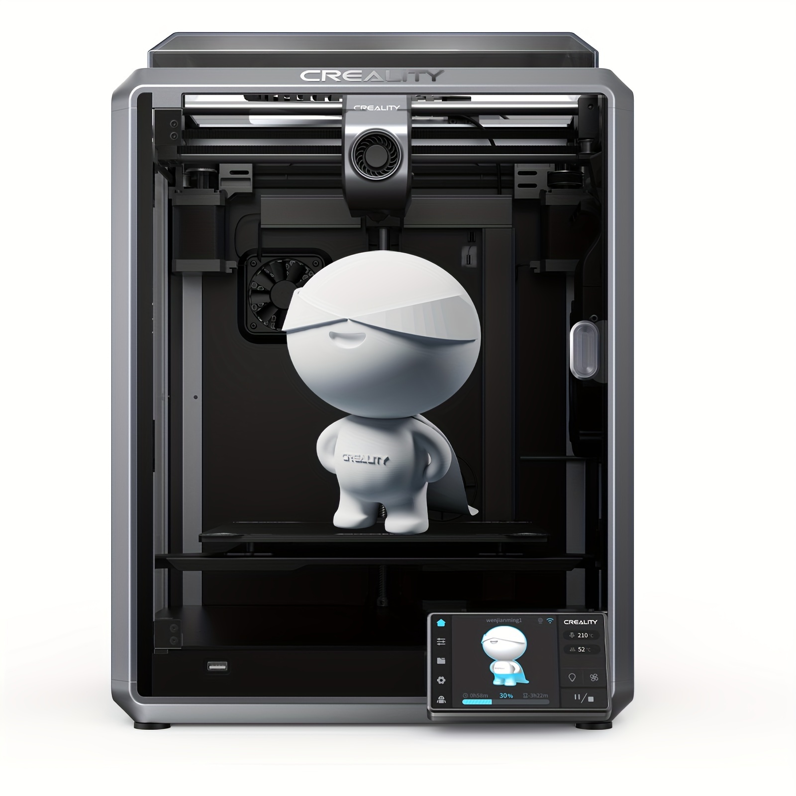 

Imprimante 3D Creality K1, châssis moulé sous pression, vitesse maximale de 600 mm/s, mise à niveau automatique mains libres, volume de construction de 220*220 mm