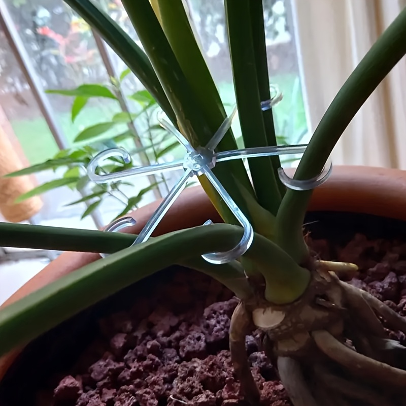 4pcs Plastic Support Clips, Durable Vine Stem Support Structure, Multifunctional Aesthetic Garden Trellis for Flower Stalks