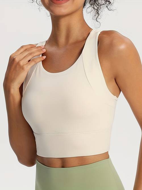 sports bra yoga vest all in one fixed chest pad shockproof breathable gathering bra