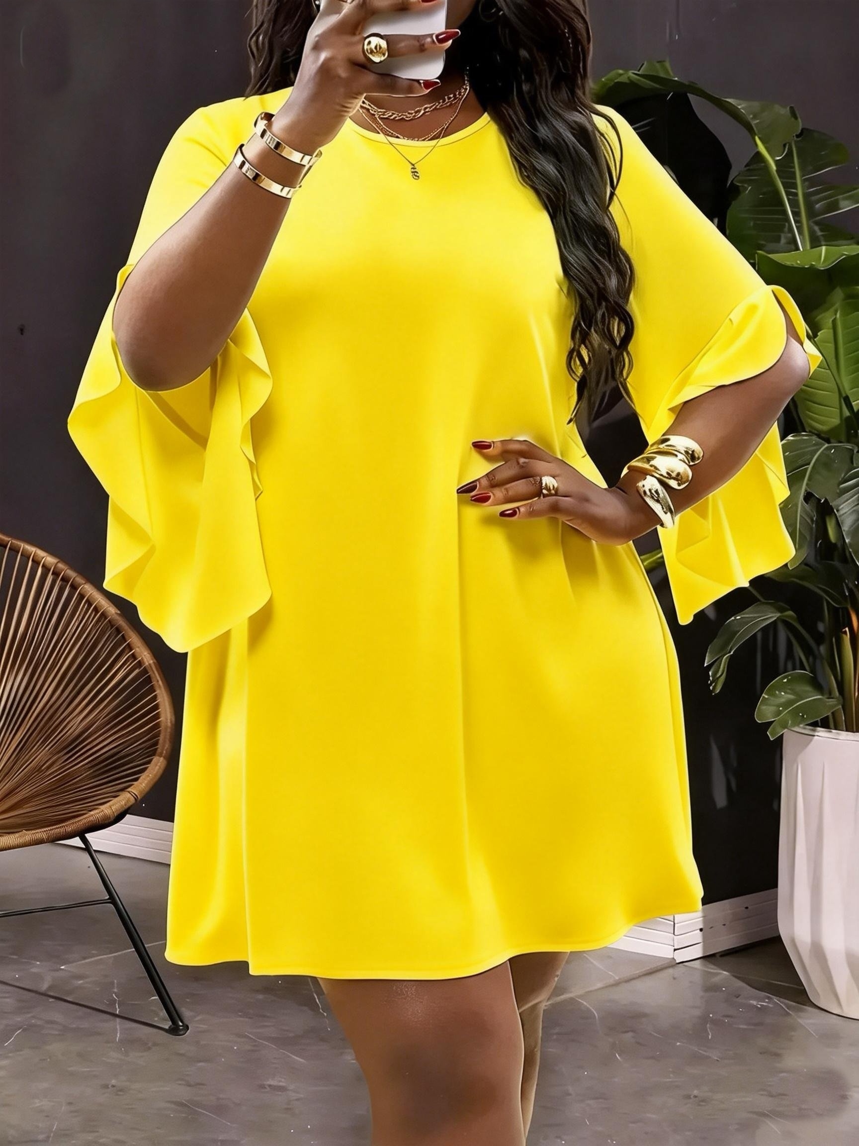 lime green dress pretty little thing Women's Plisse High Neck Maxi Midi dress main image 0