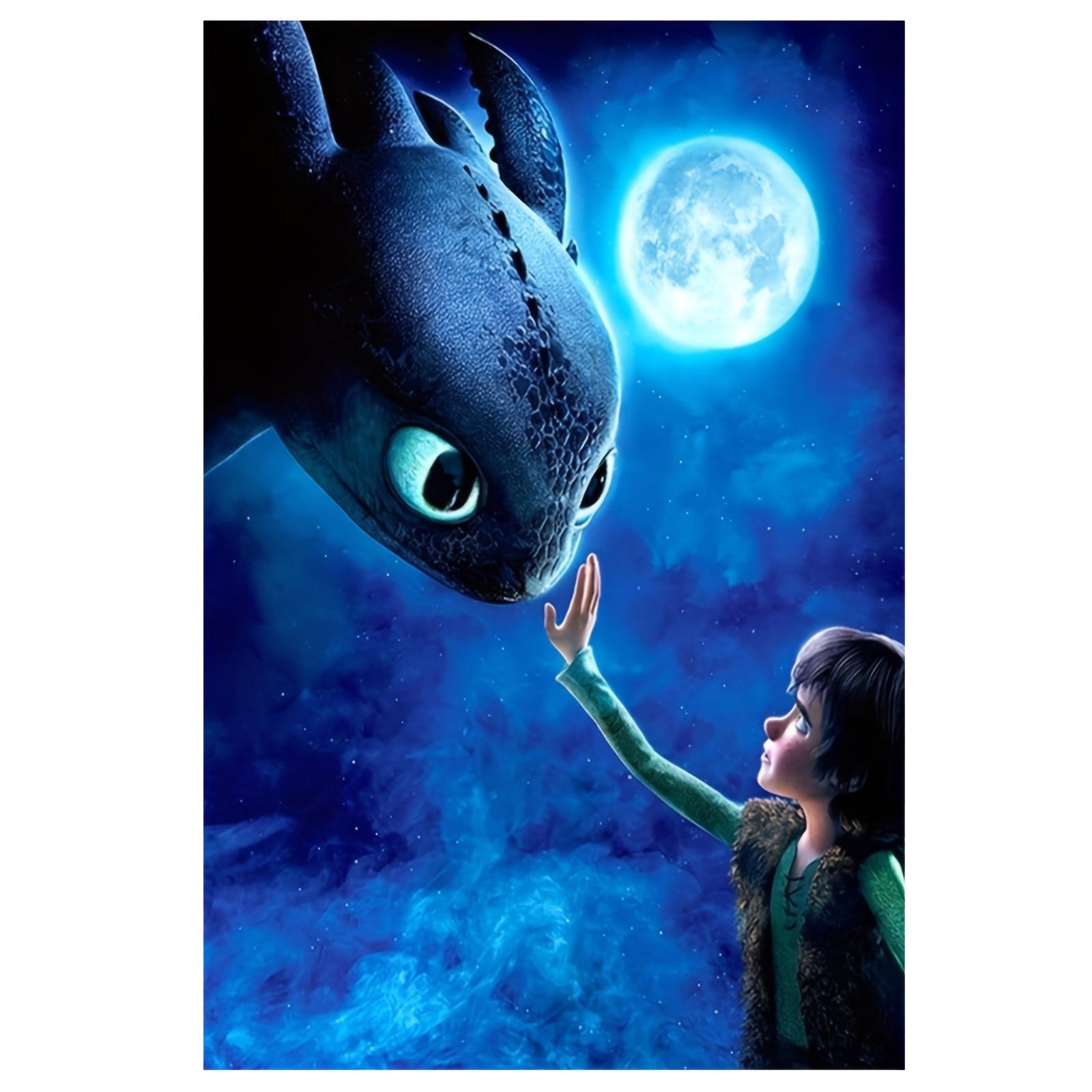 

Inspired Canvas Wall Art - 12x18" Poster For Living Room Or Bedroom Decor, Featuring Warrior Dragon & Boy, Room Decor, , Room Decor