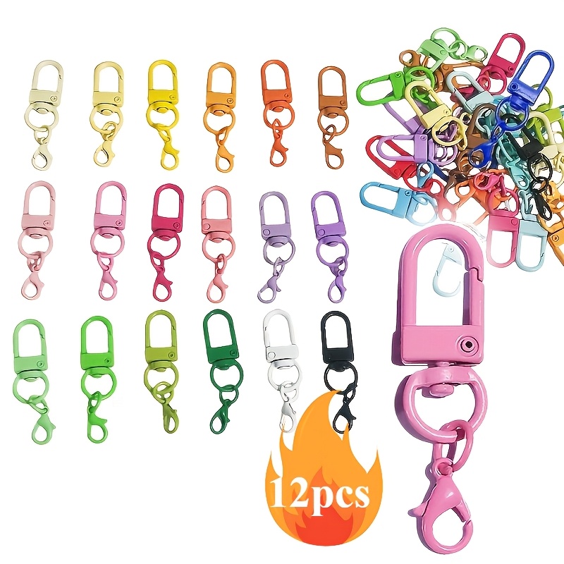 TEMU Multicolor (pink, Blue, Green, Yellow, Orange, Purple, Etc.) Heavy Lobster Swivel Hook-safety Lock, Suitable For Key Chains, Jewelry Making,