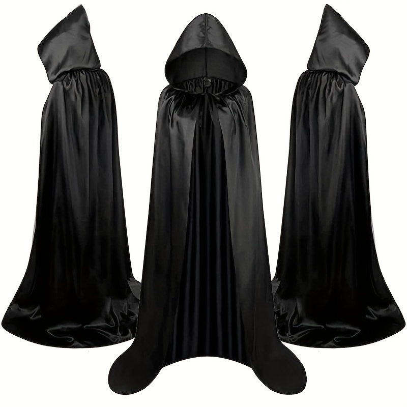 TEMU Halloween Black Hooded , No Assembly/electricity Required, For Adult Holiday Parties, Haunted Houses, Carnivals, Halloween Party Decorations,