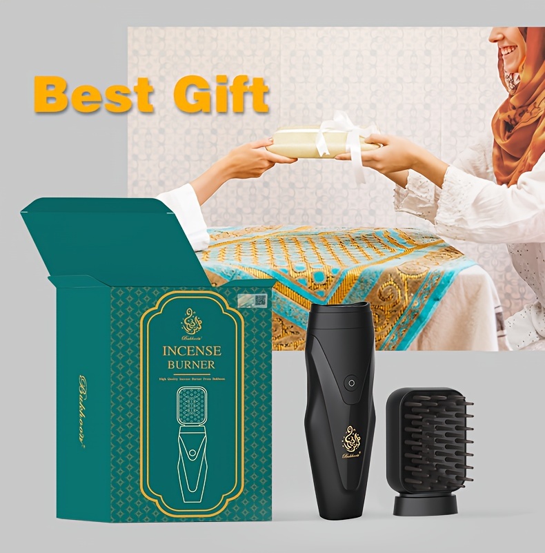 comb hair bakhoor burner usb charge electric oud automatic incense holder     best for gifts Product details 4