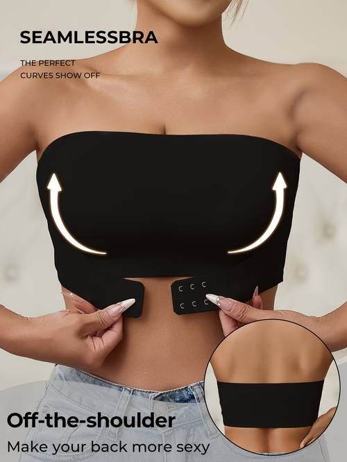 womens bralette seamless strapless design with front clasp soft and breathable fabric removable padding suitable for dates parties and casual wear elegant and comfortable for daily wear stylish for parties with a fashionable