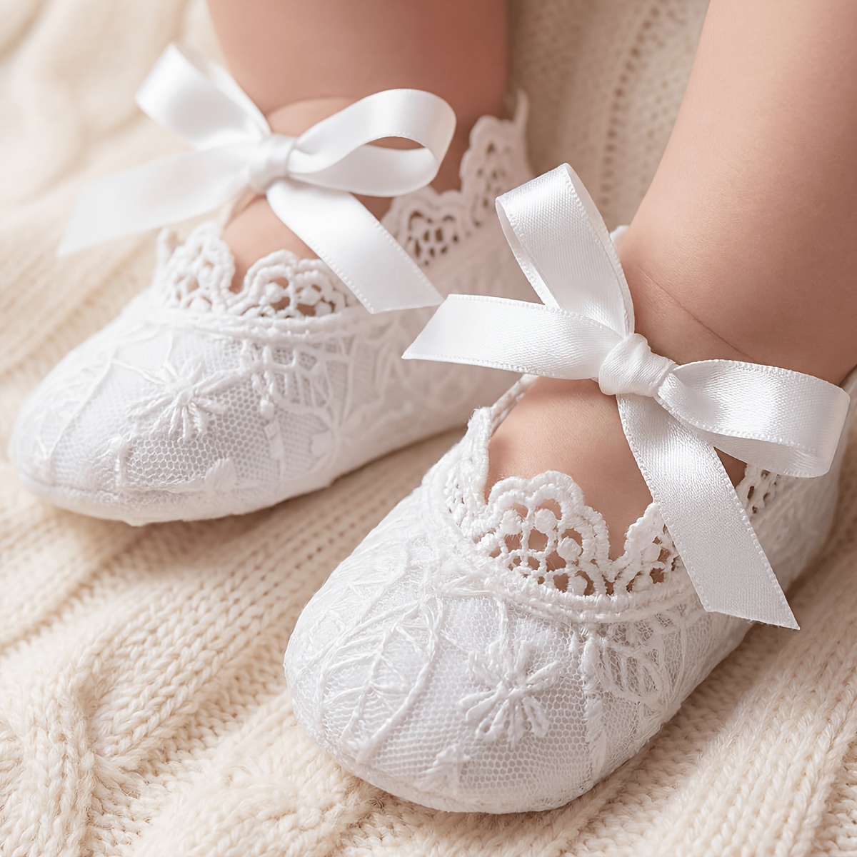 Image of Christening Baptise Shoes Ceremony Party Occasion Newborn Shoes Baby Shoes