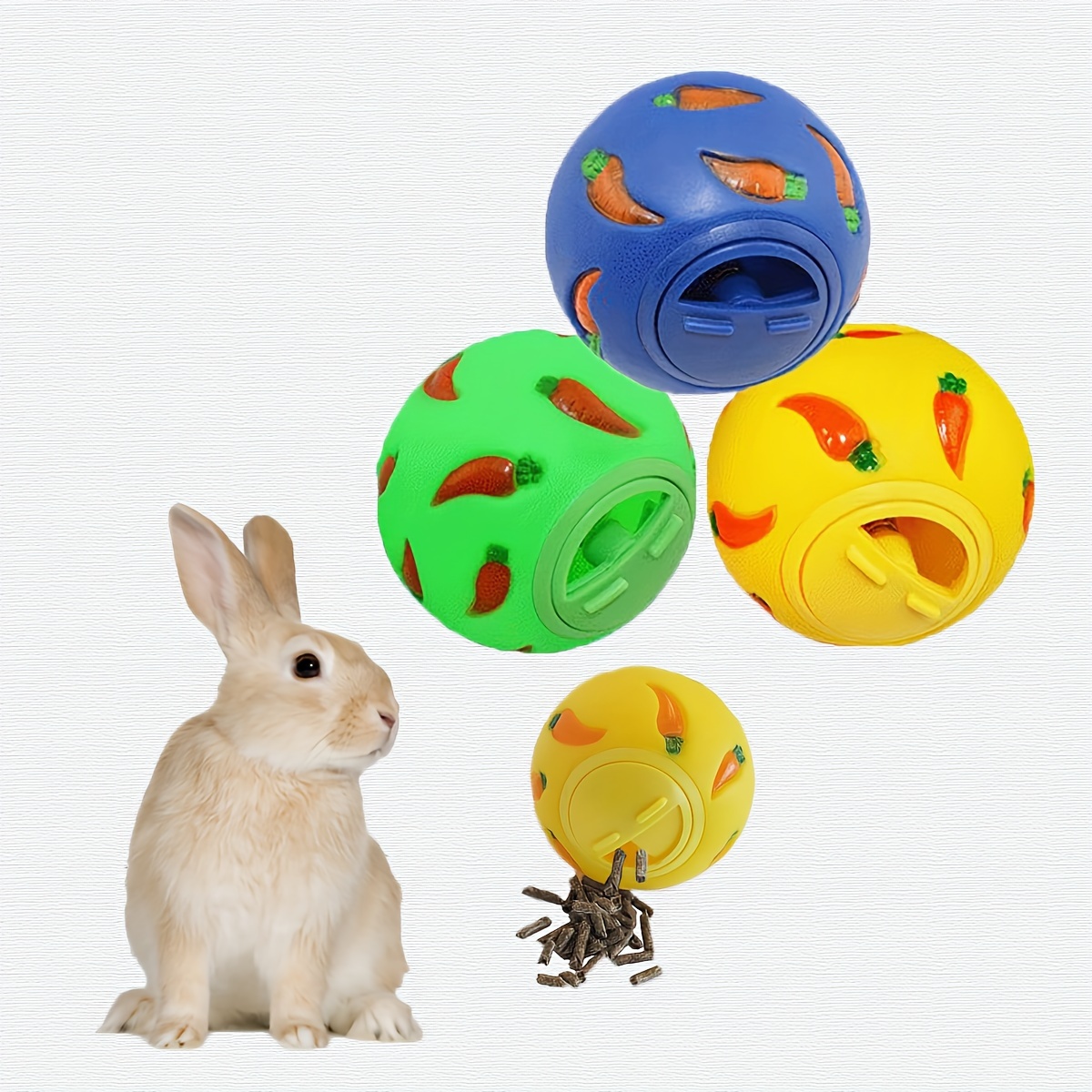 

Interactive Rabbit Toy Treat - Plastic, For