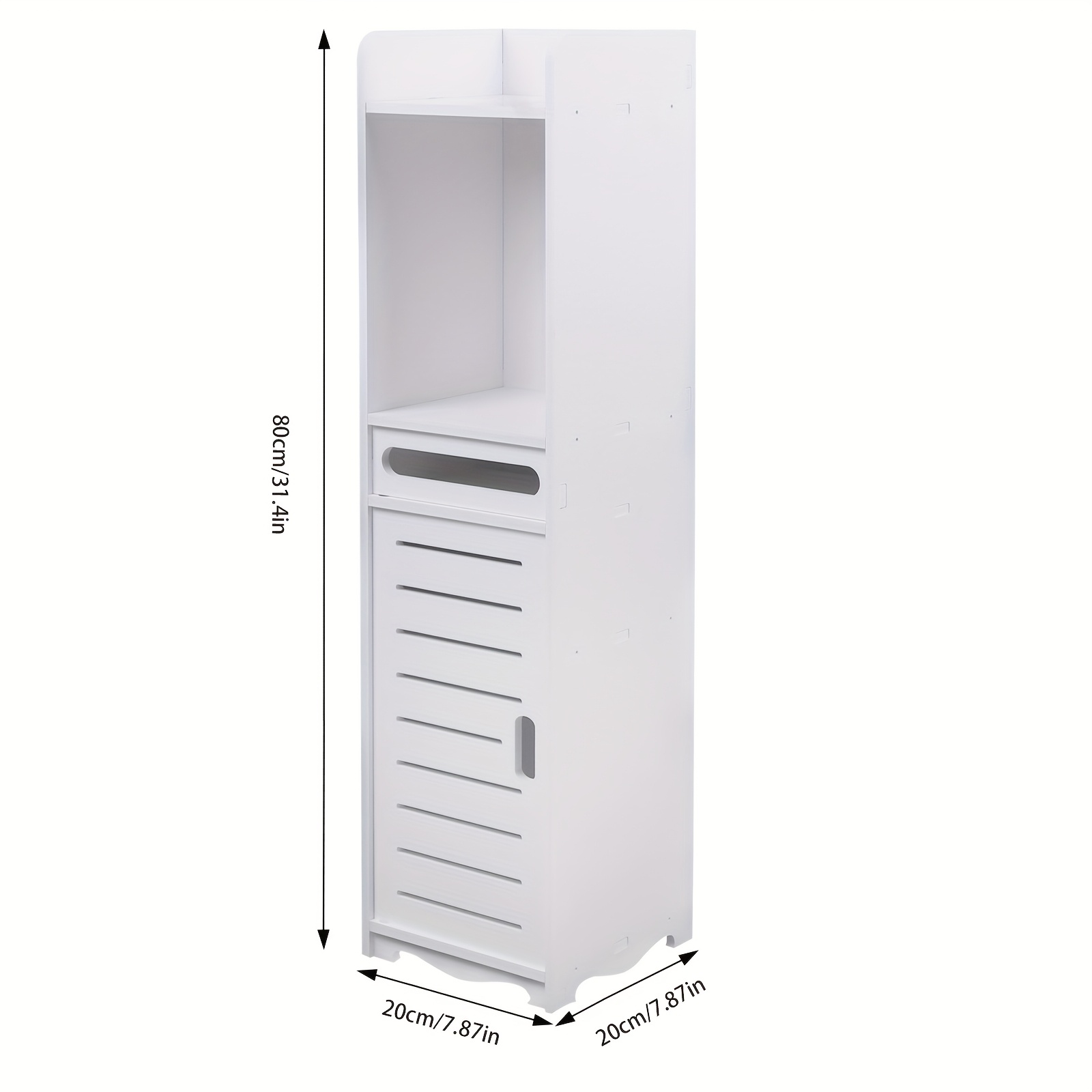 TEMU Badezimmer-Side-Schrank, Badezimmer-Schrank, leicht zu reinigen, geeignet zum Aufbewahren von Taschentüchern, Shampoos, Cremes und anderen