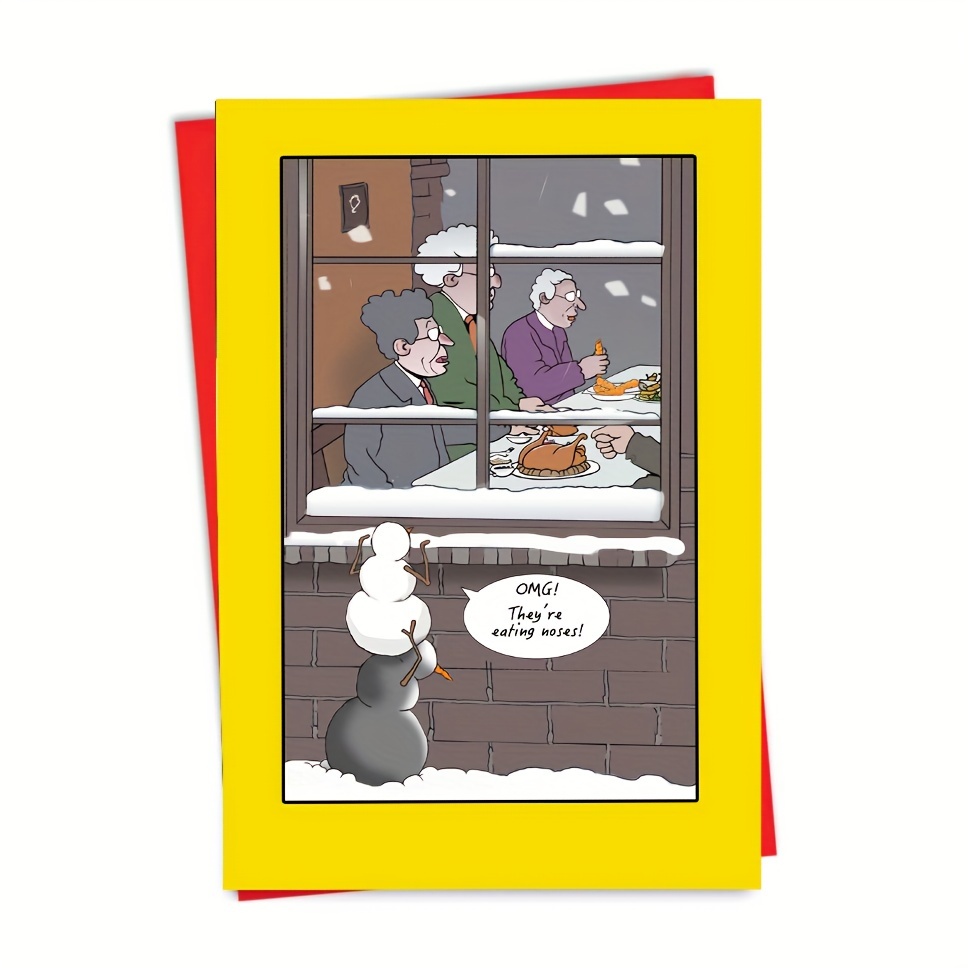 

Socialchain Funny Snowman Christmas Greeting Card - , Holiday Wishes For , Birthdays, Thank & , Unique Cartoon Design, No Batteries Required