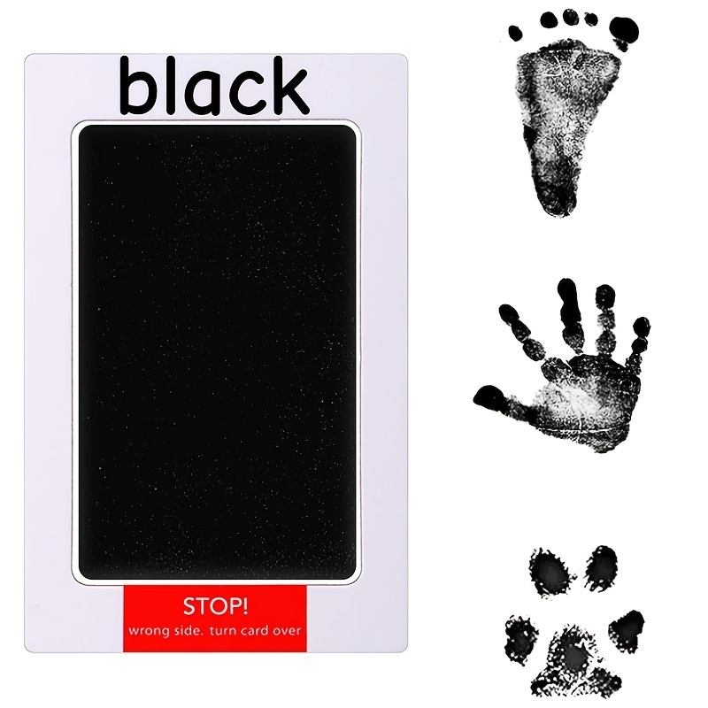 TEMU Kit d'empreintes de pattes d'animaux encre 3 pièces pour souvenir, tampon d'encre pour empreintes de pattes de chien Clean-Touch avec 2 papiers