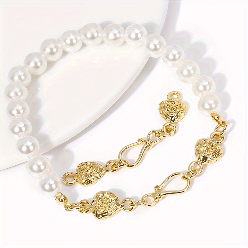 TEMU 1pc Multi Types 18k Gold Plated Connector Clasps,beads End Clasps Fastener For Jewelry Making Diy Necklaces Bracelets Accessories