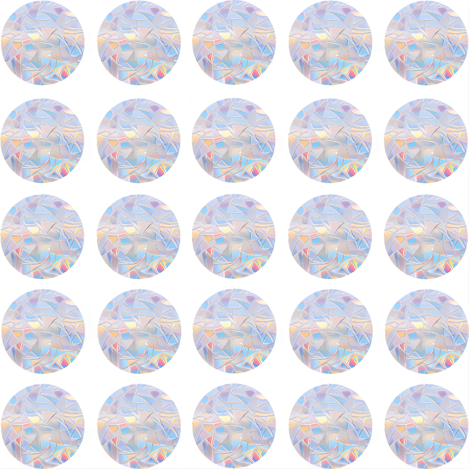24pcs Circle Window Decals For Bird Strikes - Anti-collision Window Decals To Birds From Window , Non Adhesive Reusable Vinyl Rainbow Window Stickers