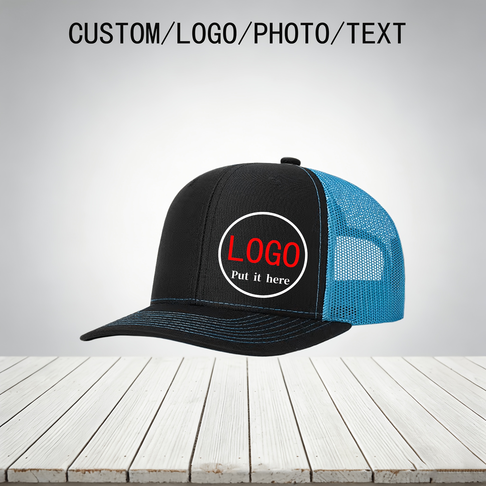 TEMU Casquette de personnalisée DIY avec logo, unisexe, ajustable, pour la randonnée air, les quotidiens, la pêche air, etc. Style polyvalent, en