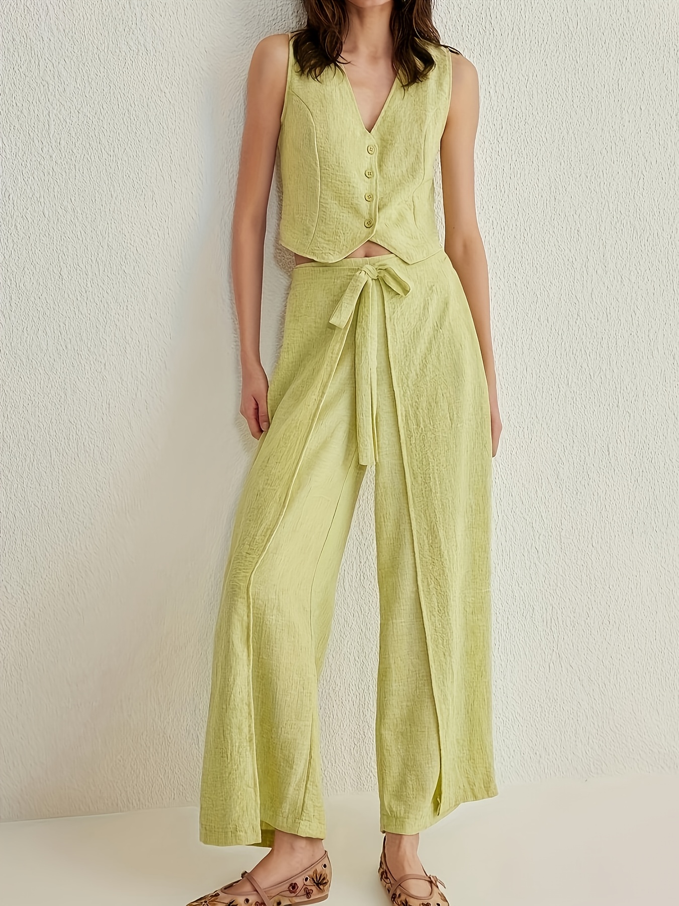 spring summer new casual fashion womens long pants set