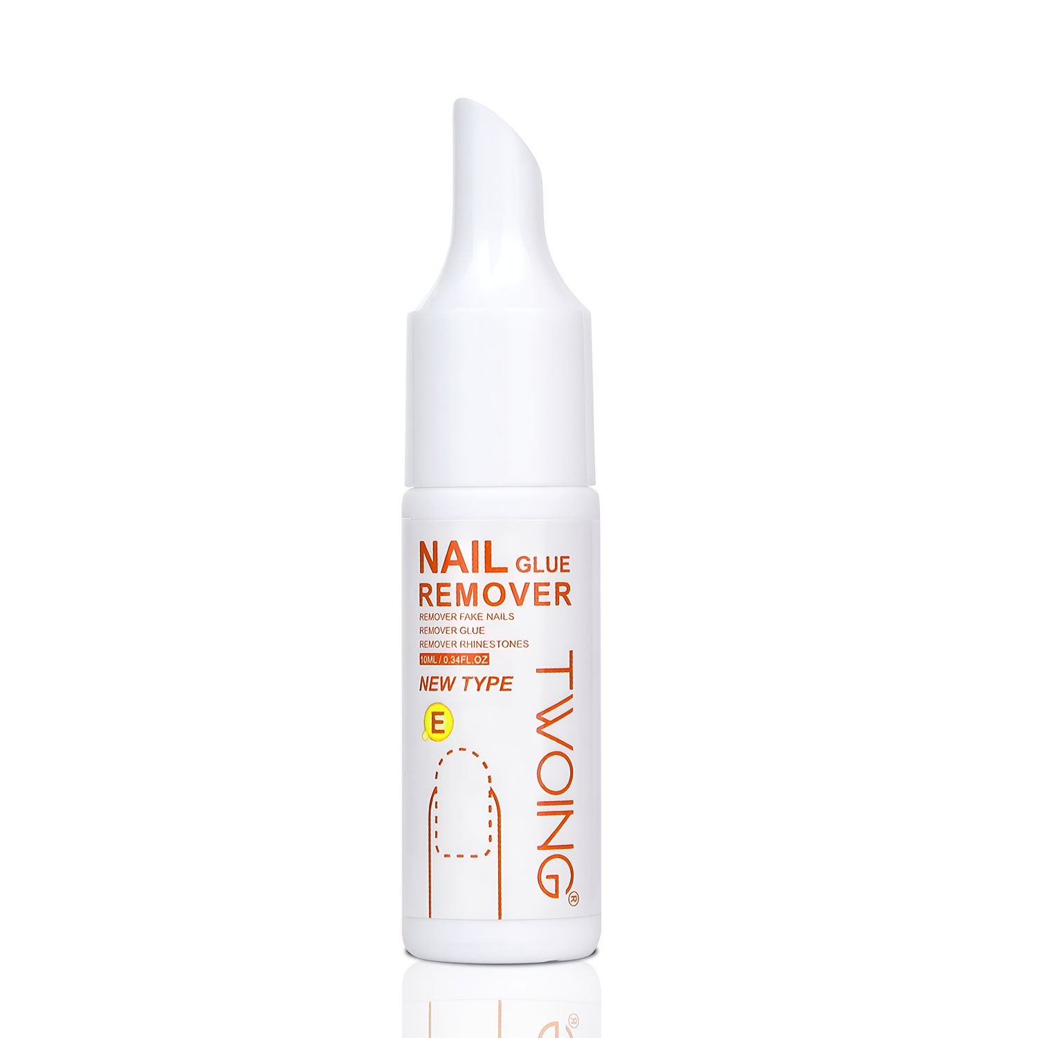 Twoing Nail Glue Remover For Fake Nails, Fast Dissolving Adhesive Remover, Easily Removes Acrylic Nails, Press-on Nails & Rhinestones - Convenient Prying Cap, Quick & -free Application