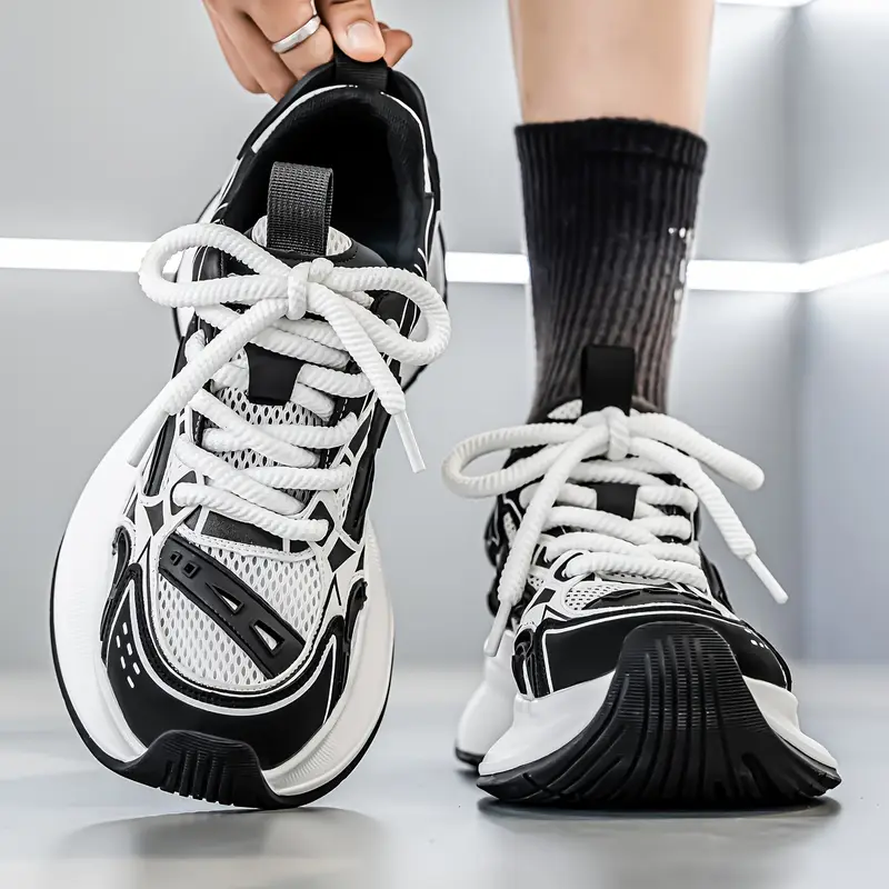 zapatillas bajas para hombre - / /, transpirable con cordones, de pvc acolchada y diseño antideslizante ideal para gimnasio o uso casual en toda temporada ( ) Detalles del producto 17