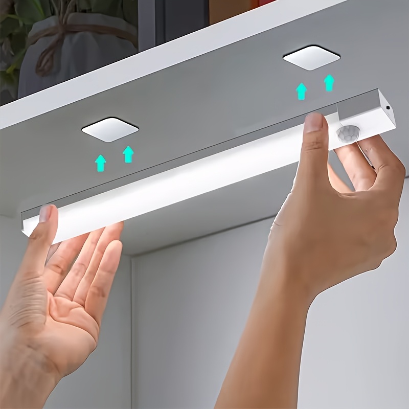 imagen del artículo luz led con sensor de movimiento - luz de gabinete regulable con carga usb, 2   de color, luz de noche, adecuada para dormitorios, escaleras, cocinas, salas de piano y   de  , luz de lectura de mesita de noche, luz de gabinete, iluminación de cocina