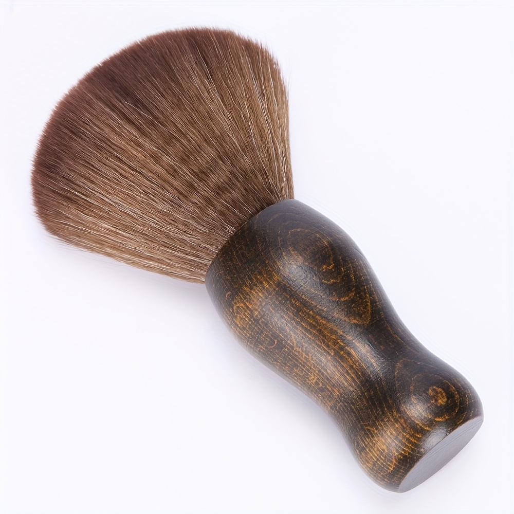 TEMU Professional Barber Neck Duster Brush - Nylon Bristles For Hair Cleaning & Styling, Salon-quality Sweep Tool