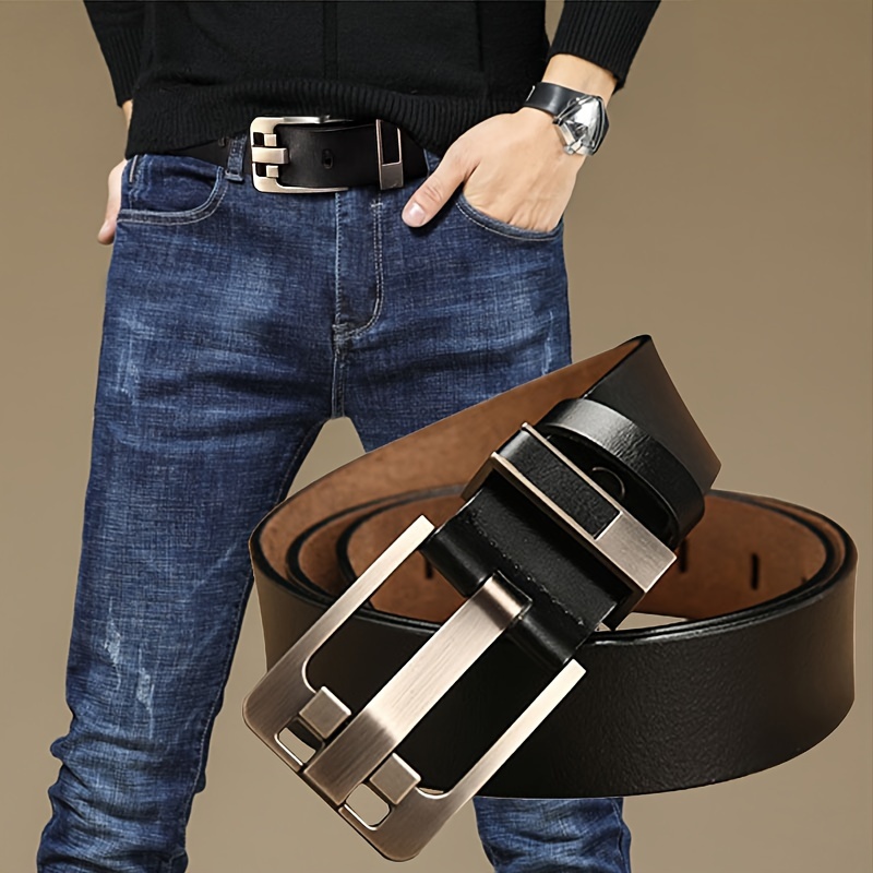 

Ceinture pour hommes avec boucle à aiguille, Ceinture pour hommes, simple et tendance, polyvalente, pour jeans décontractés, Ceinture pour pantalon homme,