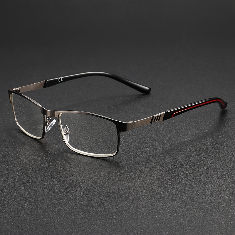 Business Metal Square Men Women Retro Reading
