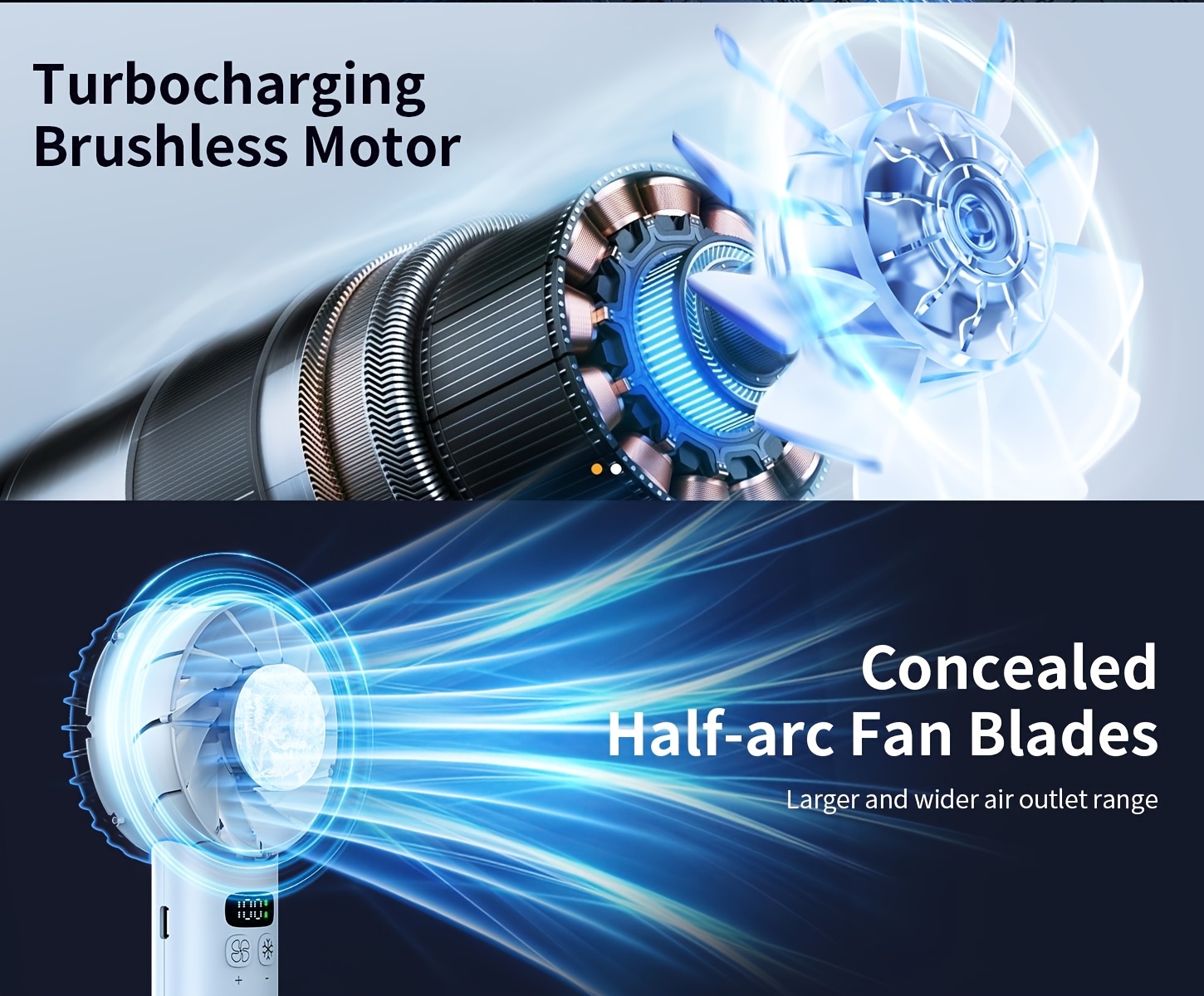 1 Portable USB Rechargeable Hurricane Ice Pack Handheld Fan, 5200mAh, 100 Speeds, with Lanyard, Rechargeable Desktop Mini Fan, Outdoor Camping, Student, Sports, Office Cooling Tool, Ultra-Quiet, Super Strong Wind