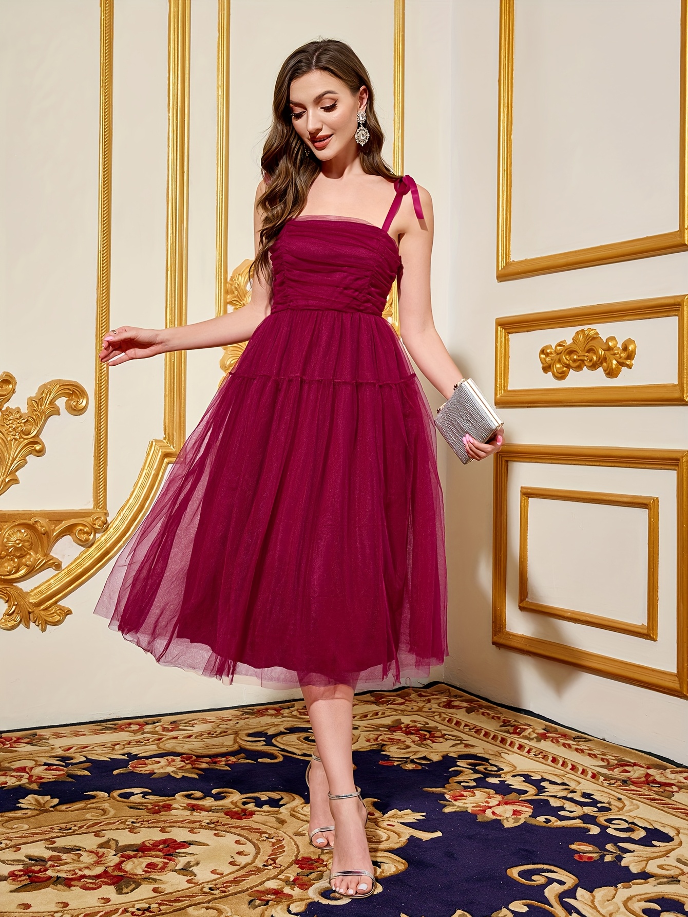 green emerald velvet dress Aline Burgundy Long Prom Dress, Off Shoulder Burgundy Graduation Dress –  dresstby main image 1