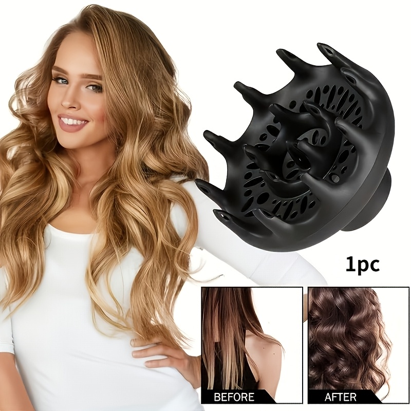 TEMU Accesorio difusor universal para rizador, para cabello y , material de nailon duradero, diseño ergonómico con flujo de aire de 360° para realzar