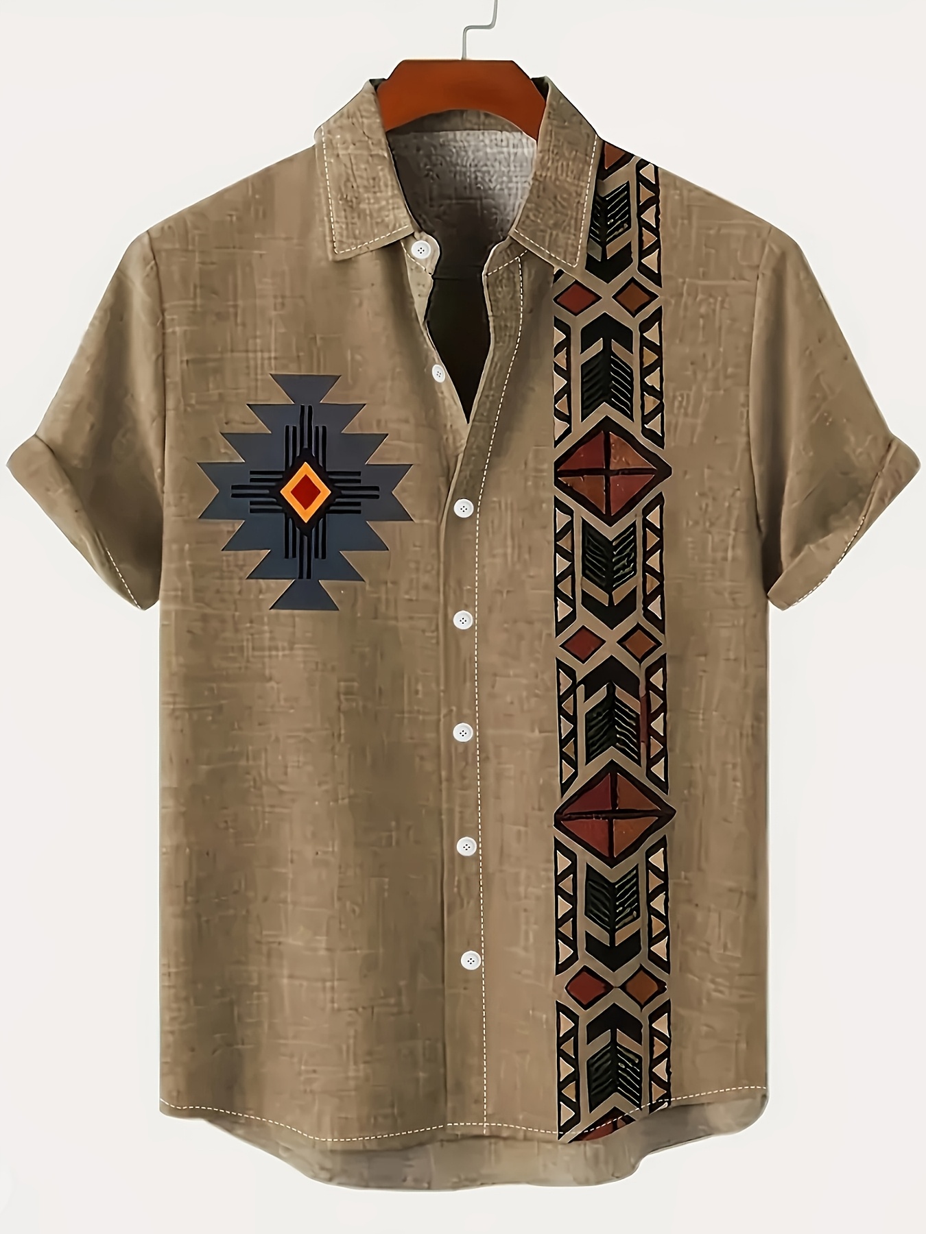 camisa de com tribal para homem Temu Brazil