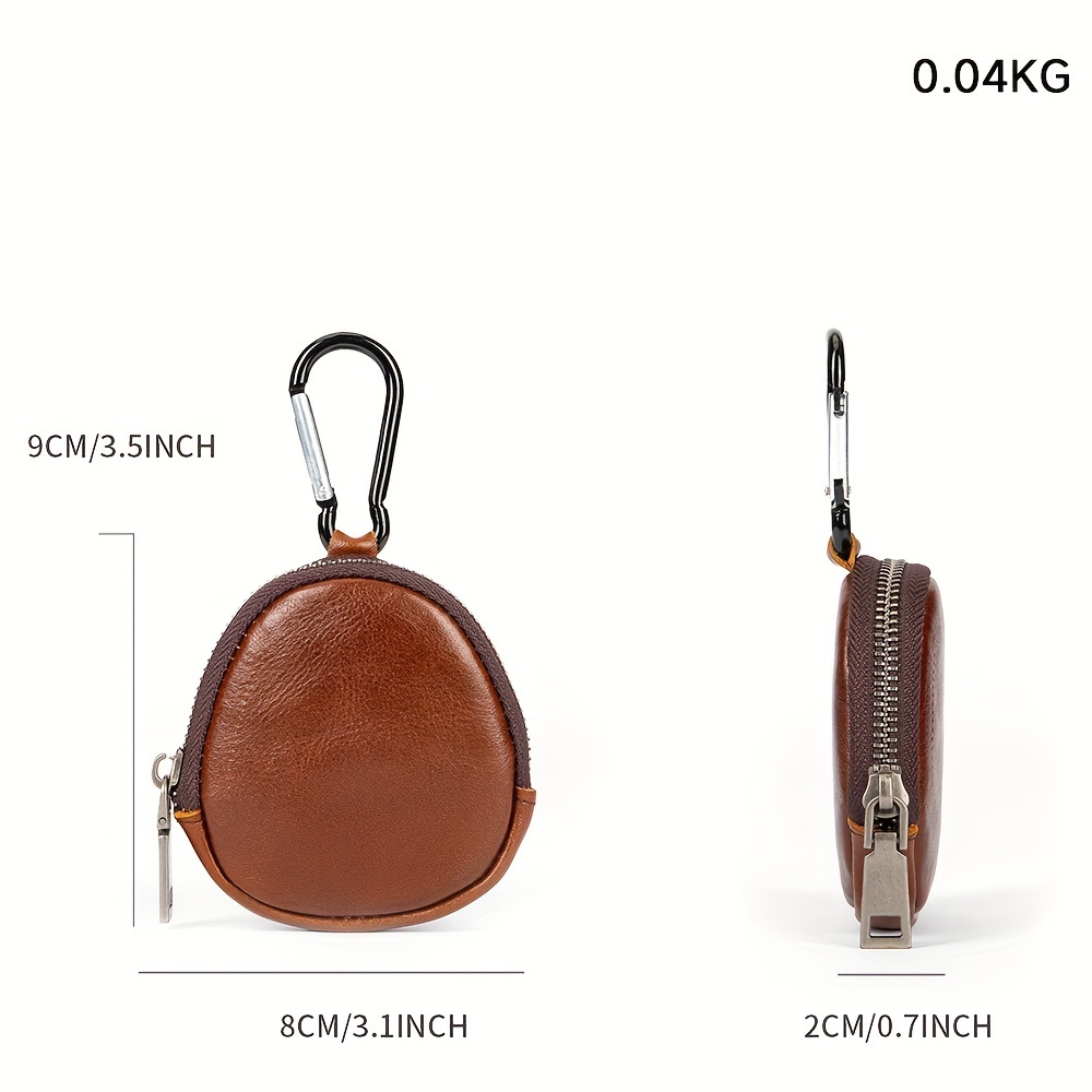 1pc mini genuine leather coin purse vintage simple cowhide