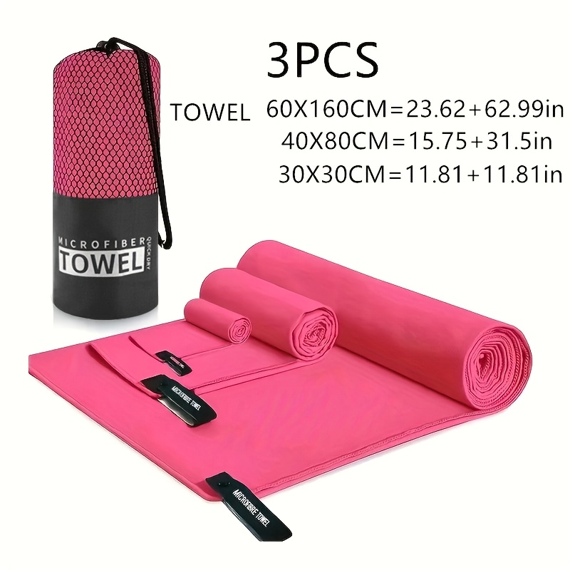 Ultra-Fine Fiber Sports Towel - Super Absorbent, Soft & Light -Friendly, Compact Travel Towel for Swimming, Beach, Gym - Quick-Dry, Hand Wash Only, Modern Design, Perfect for Outdoor Activities, Beach Towel, Sleek Towel Design, Quickdry Fabric