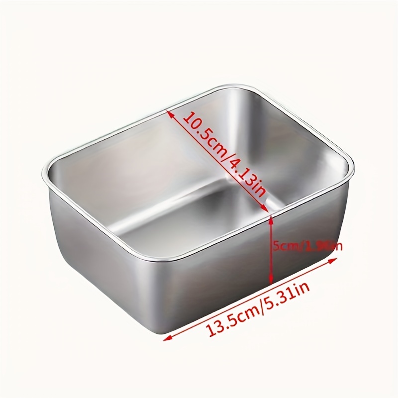 6 8pcs set stainless steel food storage containers with   lids leak proof stackable reusable ideal for camping picnics   disposable metal prep containers details 3