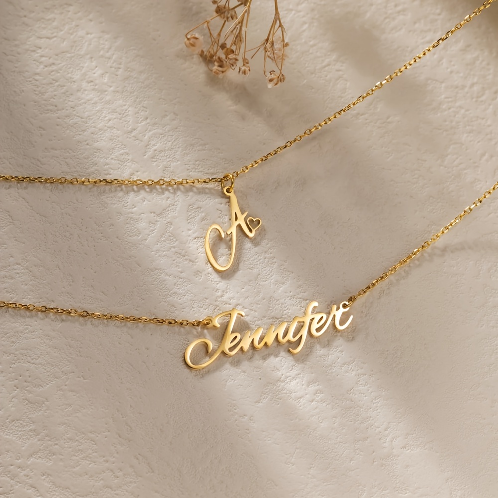 Custom Double Layered Heart Initial Necklace, Personalized Gift